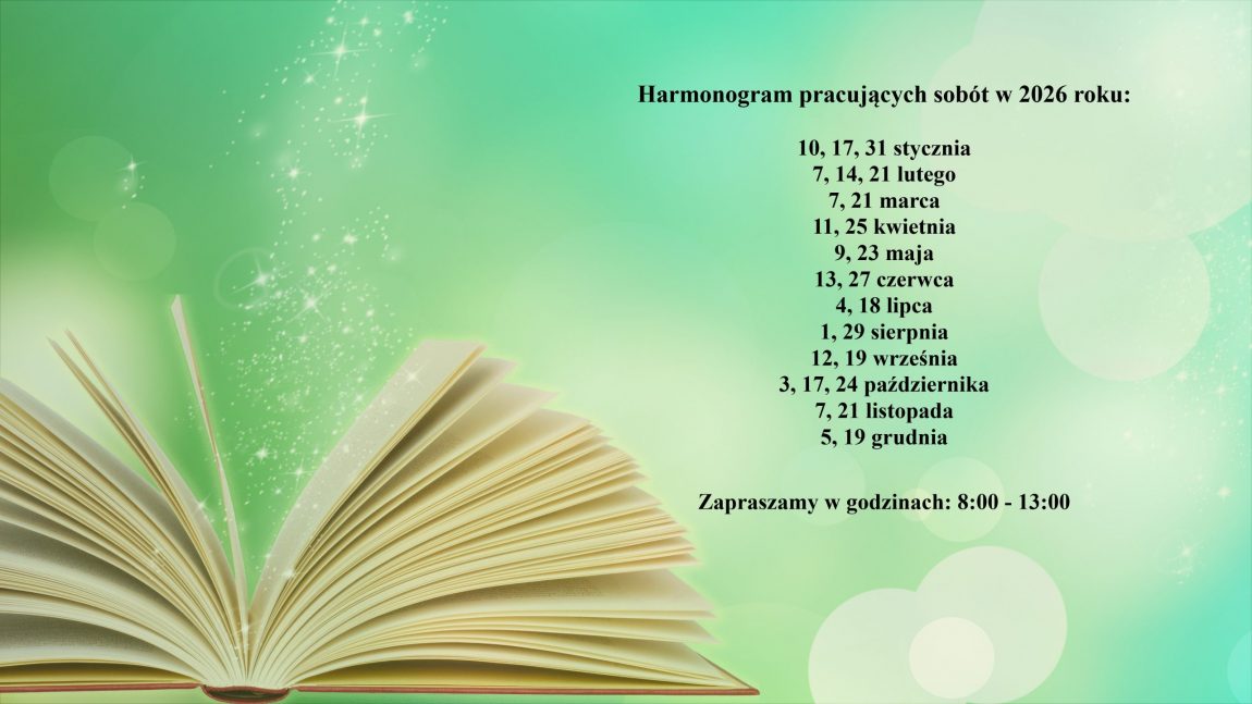 Harmonogram pracujących sobót w 2026 roku